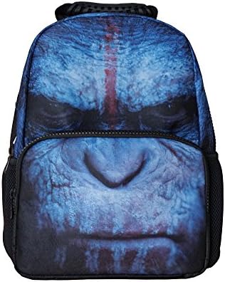 CHADA 3D Animals Print Backpacks Travel School Bags Daypacks (Gorilla)
