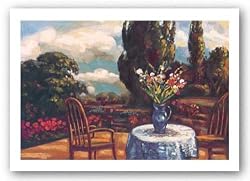 Cypress Terrace by Elio DeChino 36"x24" Art Print Poster Latin