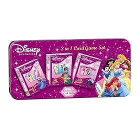 Disney Princess Playing Cards 3-Game Set