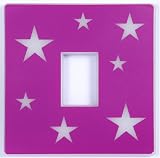 Glow in the Dark Pink Stars Light Switch Cover