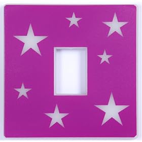 Glow in the Dark Pink Stars Light Switch Cover