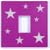 Glow in the Dark Pink Stars Light Switch Cover