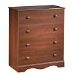 South Shore 3646034 Heavenly Collection 4-Drawer Chest, Royal Cherry