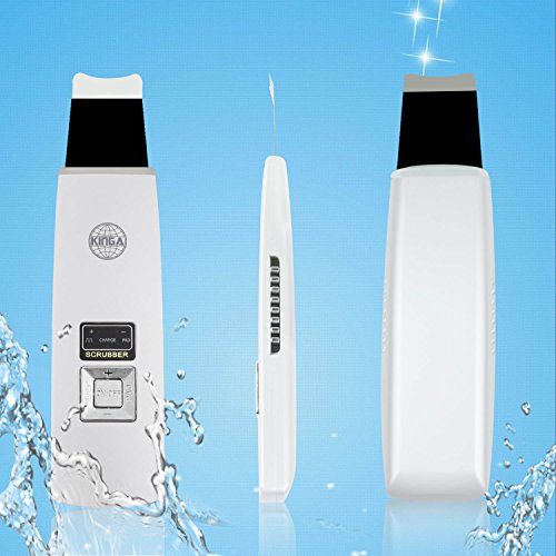 KINGA Facial Skin Ultrasonic Scrubber SPA Gentle Peel Dermabrasion Skin Rejuvenation Anti-Age Device Cordless/Chargeable ...