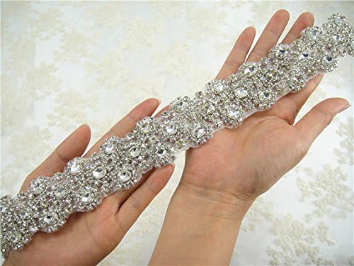 2016 New Arrival Rhinestone crown Applique Halloween Crystal Applique Ribbon Charming Rhinestone Applique Crystal for Dresses 1 yard