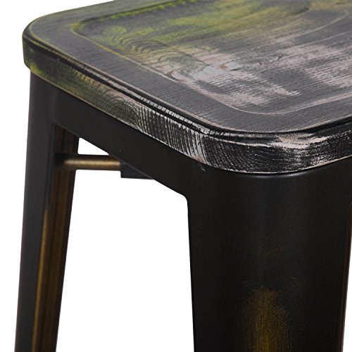 2016 NEW Adeco 30inch Metal Counter Bar Stools, Vintage Retro Barstool, Distressed copper