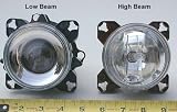 Hella 90mm High Beam Headlight, ECE, Xenon HID, with D2S Capsule and Gen III Ballast