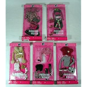Barbie Fashion Fever: Set of 5 Doll Outfits by