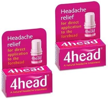 4head Headache Relief Stick - 1 Stick 3.6G-PACK OF 2 by 4 Head
