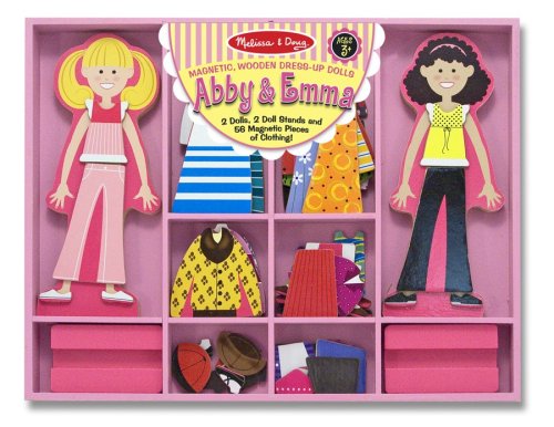 Melissa & Doug Abby & Emma Deluxe Magnetic Dress-Up