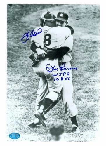 Yogi Berra & Don Larsen Autographed/Hand Signed 8x10 Photo (New York Yankees World Series Perfect Ga