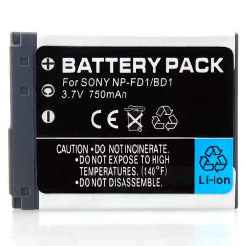 High Capacity InfoLithium NP-BD1 / NP-FD1 Replacement Lithium-Ion Battery for Sony Cybershot DSC-T900 / DCS-T900/B / DSC-T900/R / DSC-T900/T