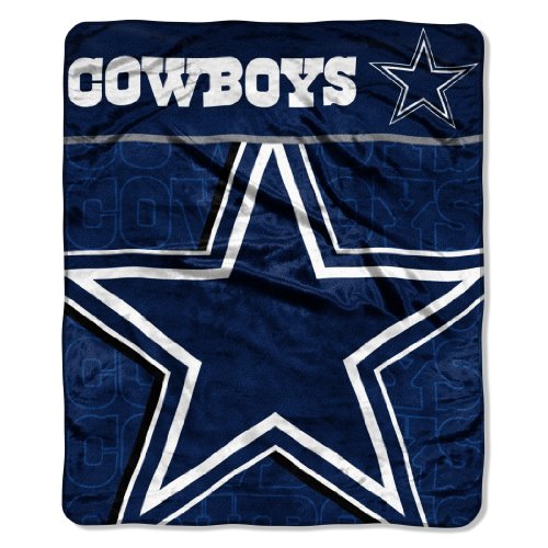 NFL Dallas Cowboys 50-Inch-by-60-Inch Micro-Raschel Plush Throw 