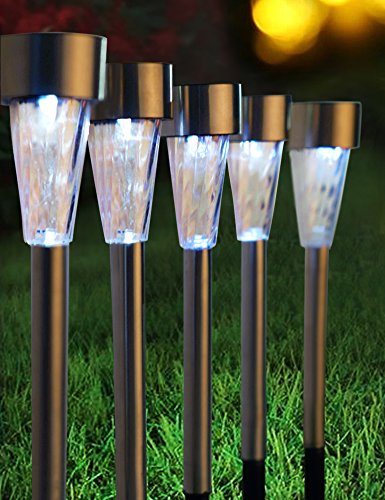 Bright Zeal 2-Pack 2.7" Large Glass Diamond LED Solar Pathway Lights Color Changing Yard Decorations - Landscape Path Lights Solar Powered Multi Colored Outdoor Waterproof Pathway Lights