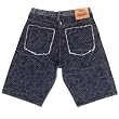 RMC Martin Ksohoh dark blue embroidered tsunami wave denim shorts REDM3739