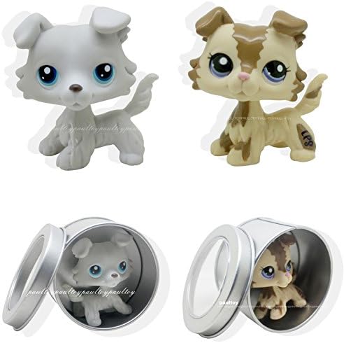 2pcs-Rare-Littlest-Pet-Shop-Collie-Dog-Puppy-Blue-Eyes-LPS-Toy-363-2210