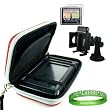 Garmin GPS Navigator n?vi 265W/265T 4.3-Inch Widescreen NYLON RED accessory, protective hard-shell portable carrying case with carabiner clip and hand strap for Garmin GPS Navigator n?vi 265W/265T 4.3-Inch Widescreen+ 4.3" Widescreen GPS Screen Protector+Universal Garmin GPS Car Mount+ VG *LIVE*LAUGH*LOVE* Wrist Band