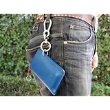 スマートフォン・イタリアンレザーケース【Ｌサイズ】【ブルー】大型デザインカラビナ付き/iPhone 4/Xperia arc/Xperia acro/GALAXY S2/REGZA phone T-01C/INFOBAR A01等に対応するスマートフォンケース【本革】【ケース】【カバー】