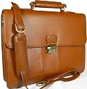 New top of the range gents large Visconti Tuscan brown leather  business briefcase organiser bag 01775