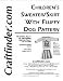 Sweater/Skirt Set With Fluffy Dog Pattern