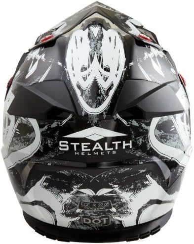 Stealth Flyte Off-Road Helmet with Kaos Graphic (Black, Medium)