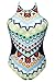 FARYSAYS Women Colorful Tribal Print High Neck One Piece Beachwear Swimsuit Large
