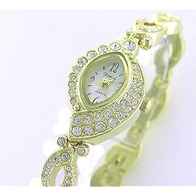 New EXCLUSIVE 18K Plated Swarovski Ladies Crystal Watch