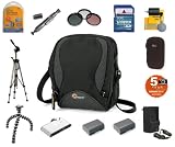 Canon PowerShot G7 / G9 Platinum Accessory Kit (Incl. LOWEPRO Carrying Case and LOWEPRO Memory Card Wallet, Two Ultra High Batteries and Charger, 2GB 50X SD Memory Card, 64-in-1 Card Reader, 5-YR Warranty, Screen Protectors, GORILLAPOD Flex Tripod, Cleaning Pen, 58mm Filter Kit, 57-in Tripod w/ Carrying Case, Lens Cleaning Kit)