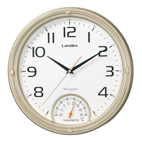 ックス) 电波壁挂け时计 プラス温 温度表示 香