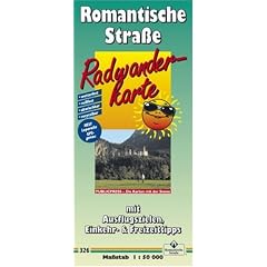 Radwanderkarte Romantische Stra�e: Mit Ausflugszielen, Einkehr- und Freizeittipps, wetterfest, reissfest, abwischbar. 1:50000