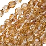 Czech Fire Polish Glass Beads 8mm Round 