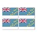 Glossy vinyl sticker pack: FLAG TUVALU ELLICE ISLANDS COUNTRY (4 stickers, 10.5x7cm / 4.1x2.8in)