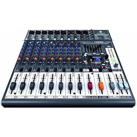 Behringer XENYX X1222USB Premium 16-Input 2/2-Bus Mixer with XENYX Mic Preamps &amp; Compressors: Musical Instruments