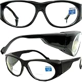 BLACKHAWK BIFOCAL RXABLE SAFETY GLASSES UV400 MAGNIFYING READING EYEWEAR 2.00 MAGNIFIER... by SPITS SAFETY GLASSES