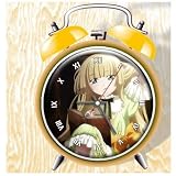 XINGQU Gosick Anime Colorful Design Twin Bell Alarm Clock, Yellow