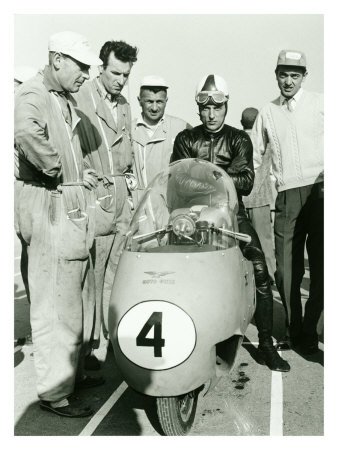 Moto Guzzi GP Motorcycle Giclee Poster Print by Giovanni Perrone, 32x44