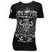 Affliction Womens GSP Georges St-Pierre Icon V-Neck T-Shirt [Black], Large