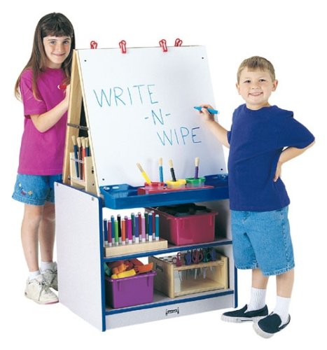 Childrens Toyshop  Toys : Jonti-Craft 0289JCWW005 2 STATION EASEL - TEAL