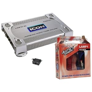Legacy Great Amplifier/Installation Package for Car/Truck/SUV -- LA1270SL 2700W Mono-Block Class-D Amplifier (Silver) + LAMP1 1000W 8 Gauge Amplifier Installation Kit.