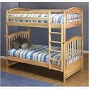 Orbelle Twin Over Twin Bunk Bed, Natural