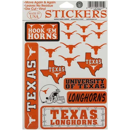 Texas Longhorns 24-Count Team Vinyl Stickers On Sale