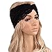 Tonsee Women Lace Retro Turban Twist Head Wrap Headband Headscarf (Black)