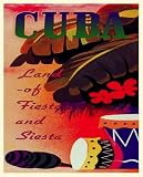12x18 Cuban Travel poster Cuba:Land of Fiesta and Siesta051