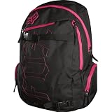 Fox Racing Born Free Women's Casual Backpack w/ Free B&F Heart Sticker Bundle - Fuchsia / Size 19.25 x 11.5 x 9/49cm x 29.2cm x 22.8cm