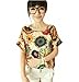 VOBAGA Women's Sun Flowers Pattern Printed Loose Batwing Chiffon Blouse T-Shirt M Sunflower