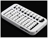 Chinese style Abacus Silicone Gel Soft Case Cover For iPhone 4S 4 4G White