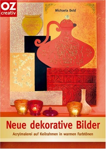 christophorus Neue dekorative Bilder: Acrylmalerei auf Keilrahmen in warmen Farbt&ouml;nen