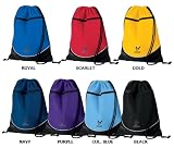 Bags Nylon Drawstring 7 Colors Backpacks COLUMBIA BLUE/BLACK/WHITE 14 TALL X 18