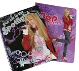 Disney Hannah Montana Notebooks - 2 pcs spiral notebooks with Pop Princess