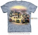 The Mountain Thomas Kinkade St. Nicholas Circle Adult Tee T-shirt